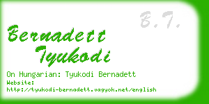 bernadett tyukodi business card